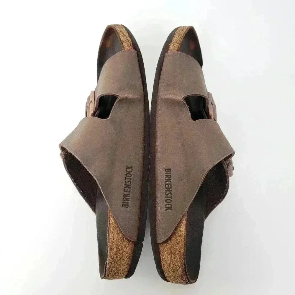 Birkenstock Mayari Birko-Flor Tobacco Brown Cognac Sandals - Picture 3 of 11